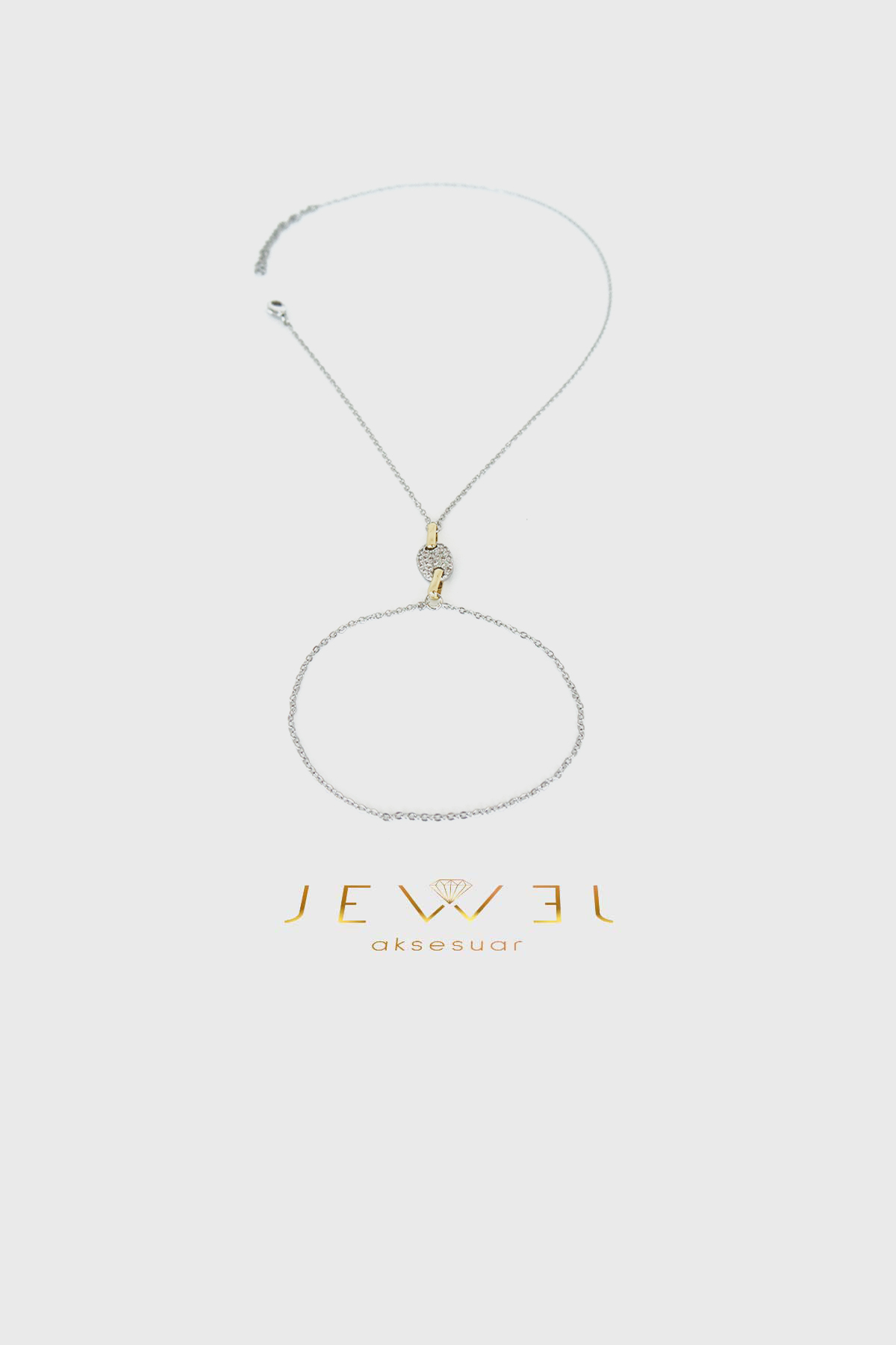 Solvra Zarif Taş Detaylı Silver Şahmeran