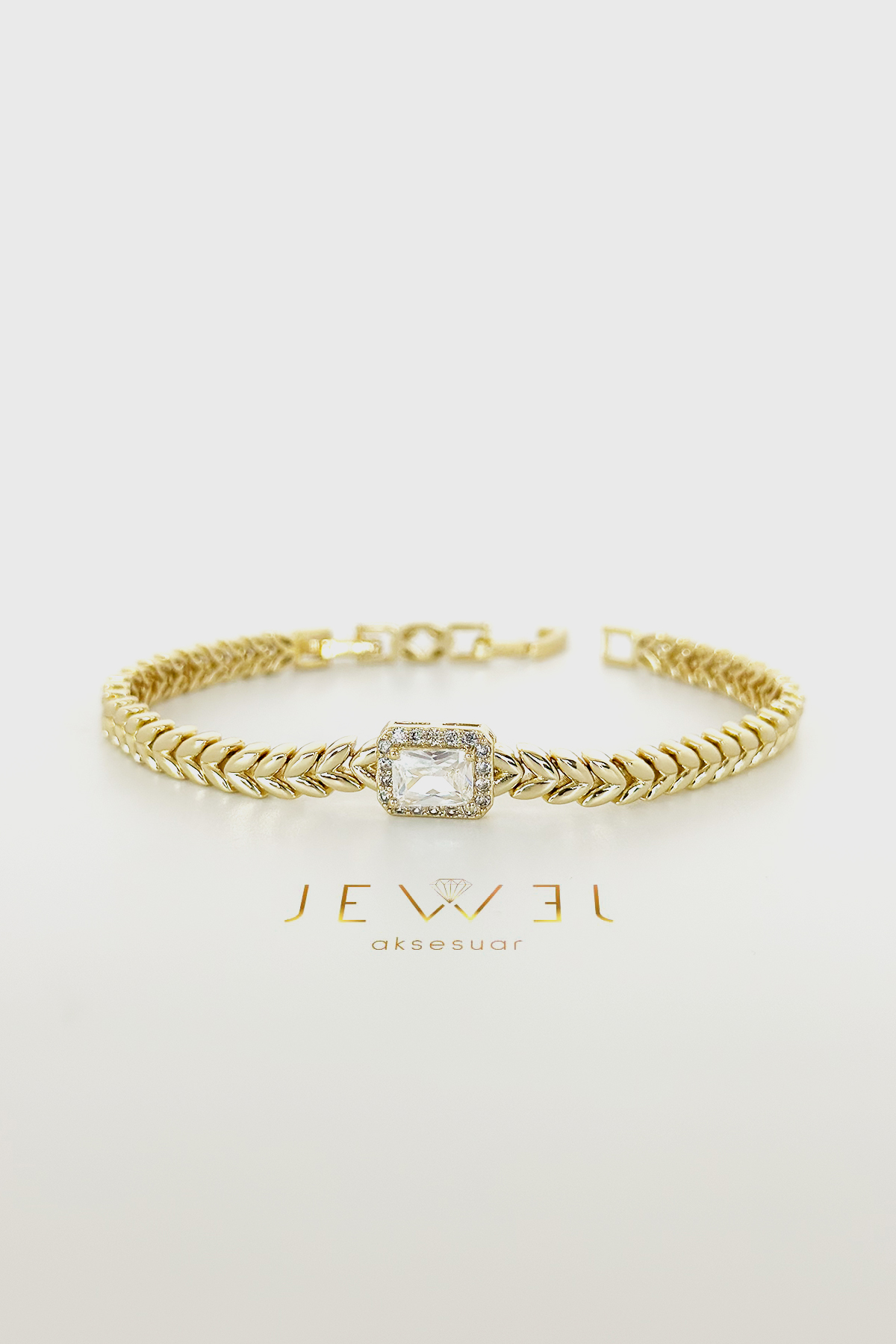 Baget Detaylı Gold Bileklik