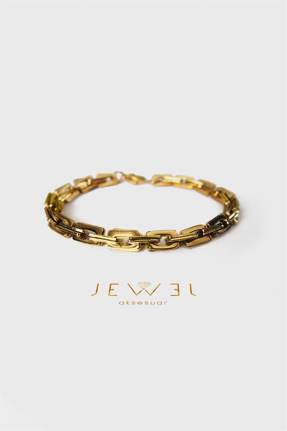 Cage Model Gold Altın Kaplama Bileklik