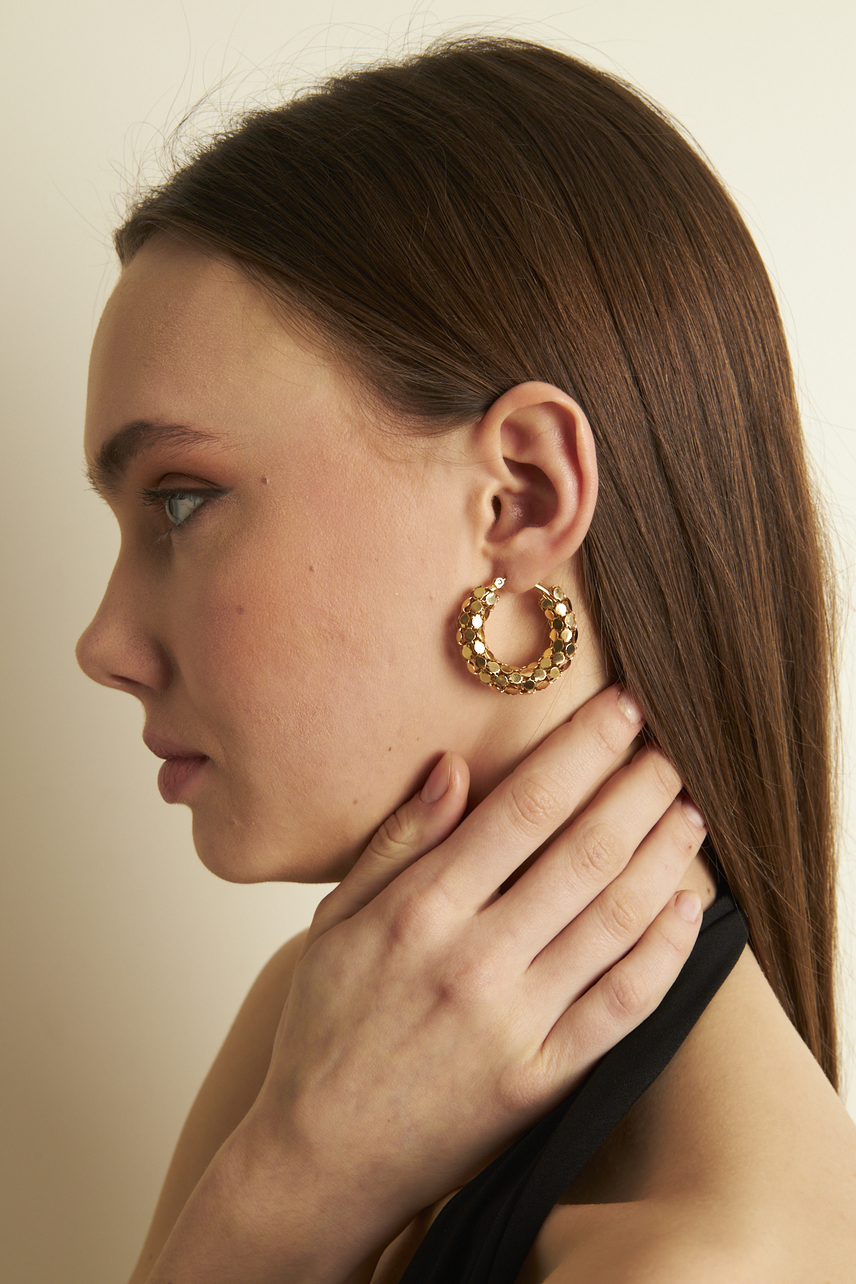 Faunus Gold Altın Kaplama Küpe