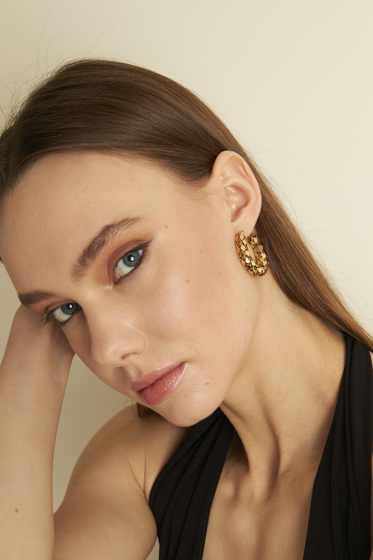 Faunus Gold Altın Kaplama Küpe