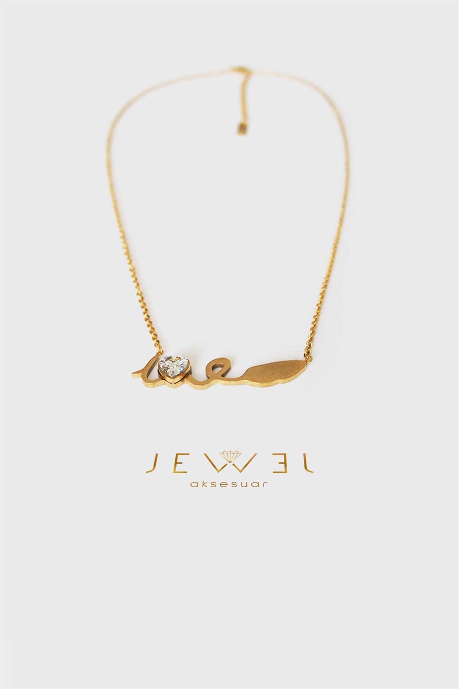 Love Yazılı Gold Altın Kaplama Kolye