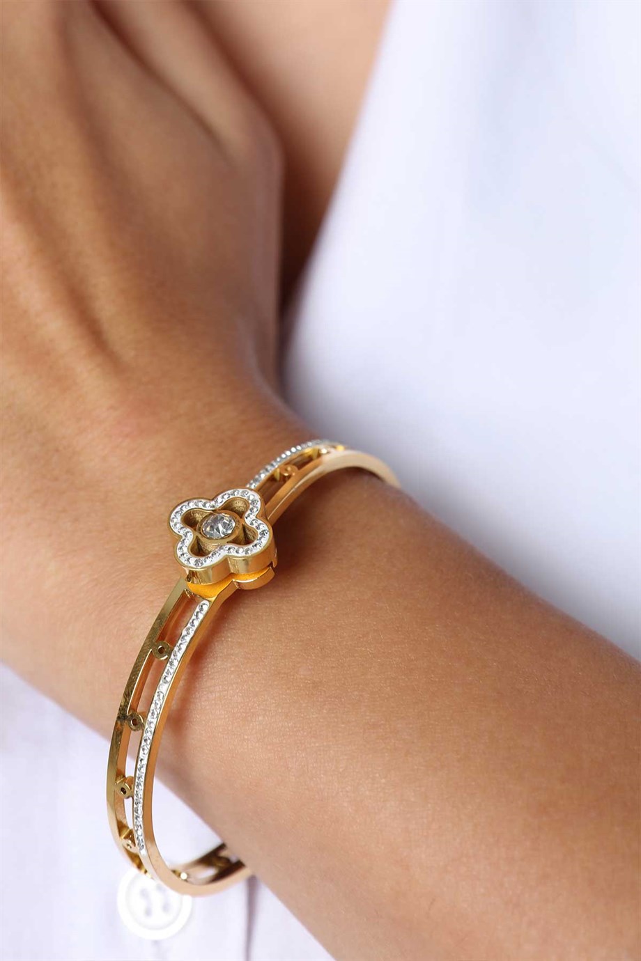 Stony Clover Gold Altın Kaplama Bileklik