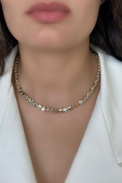 Gold Gümüş Sıralı Kolye