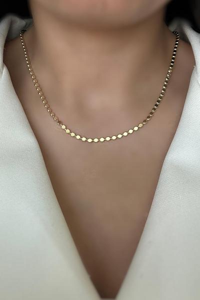 Trend Zincir Gold Kolye