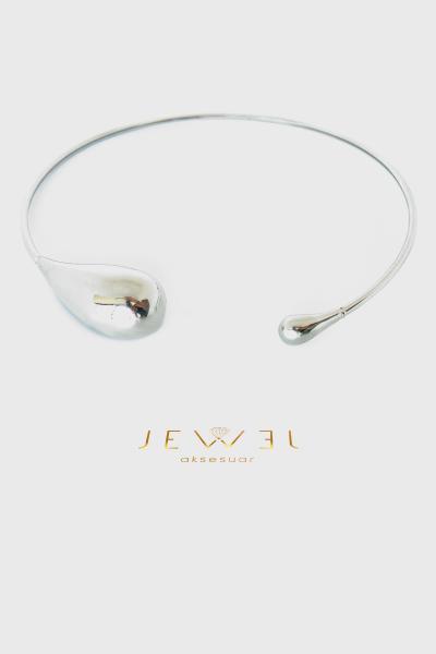 Clarity Su Damla Zarif Detaylı Silver Kolye