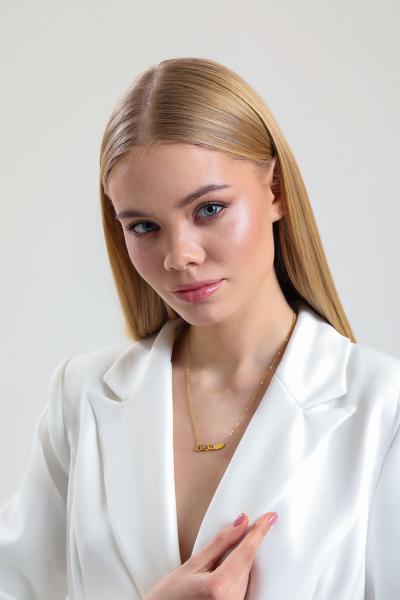 Love Yazılı Gold Altın Kaplama Kolye