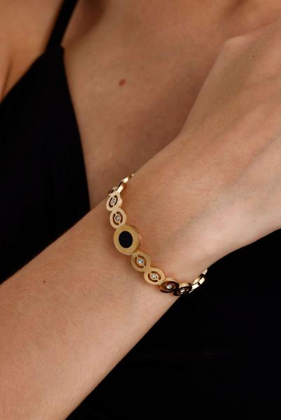 Silenos Model Gold Altın Kaplama Bileklik