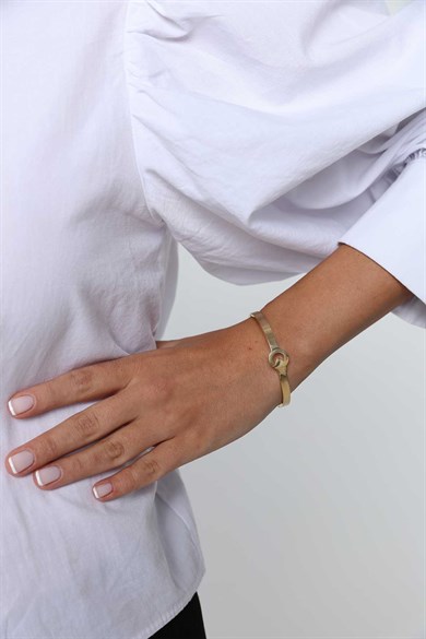 Barın Model Gold Altın Kaplama Bileklik