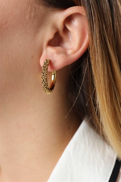 Bianos Gold Altın Kaplama Küpe