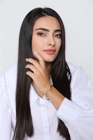 Stony Clover Gold Altın Kaplama Bileklik
